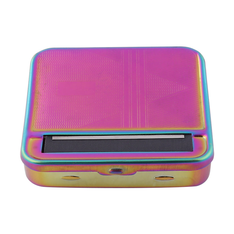 Rainbow Metal Rolling Machine Tobacco Roller Cigarette Case 70mm Manual Tobacco Roller Cigarette Rolling Machine For Smoking