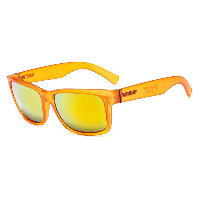 Retro big frame sunglasses color film sunglasses