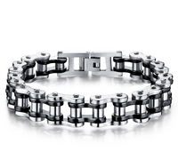 Punk Rock 316L Stainless Steel Biker Mens Bracelet Link Chain Motorcycle Bike Bicycle Chain Bracelets Bracelets Jewelry