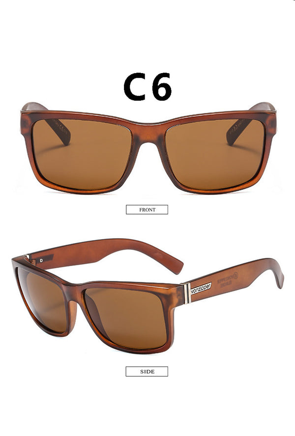 Retro big frame sunglasses color film sunglasses