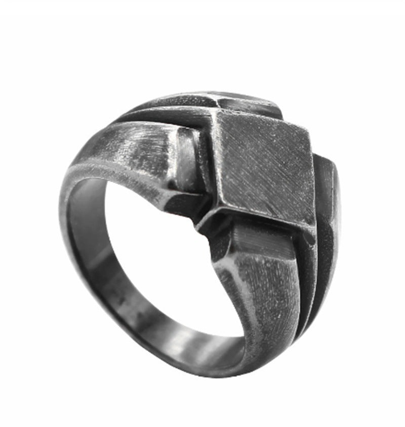 New Punk Alloy Black Men's Ring