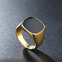 Men's Simplicity Square Drop Vinyl Ring