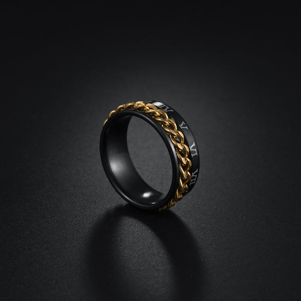 Fashion Roman Numerals Chain Ring