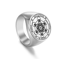 Personalized Patterns Star Of David Stainless Steel Ring