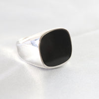 Men's Simplicity Square Drop Vinyl Ring