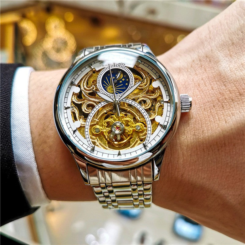 Men's Luminous Hollow Out Fully Automatic Mechanical Watch