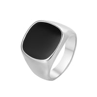 Men's Simplicity Square Drop Vinyl Ring