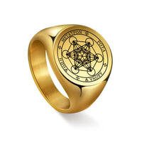 Personalized Patterns Star Of David Stainless Steel Ring