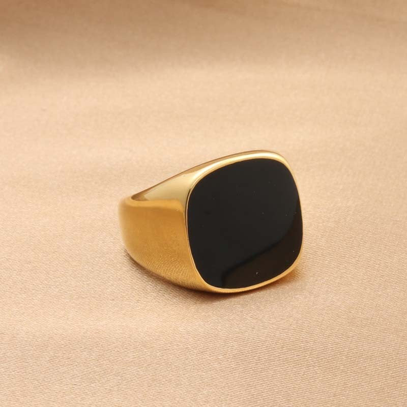 Men's Simplicity Square Drop Vinyl Ring